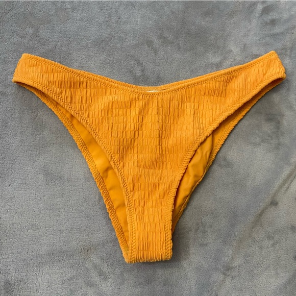 NEW! Montce Mari scrunch lulu zig-zag stitch bikini bottoms mango 24400 - Picture 3 of 7